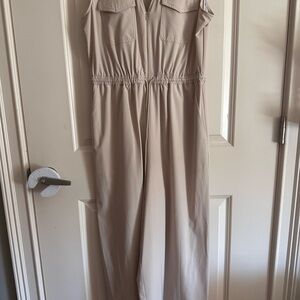 Calvin Klein Beige Sleeveless Jumpsuit